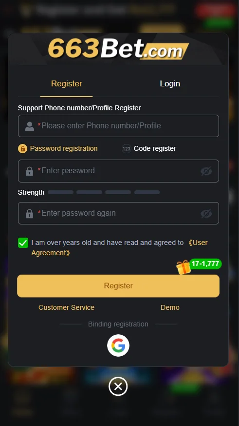 663BET Register